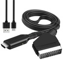 ADAPTÉROVÝ KONVERTOROVÝ KÁBEL PRE HDMI NA SCART VIDEO DVI PLUG AND PLAY 1M +USB