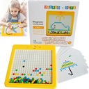 Magnetická tabuľa Magpad bodky mozaikové rámiky puzzle gombíky Montessori