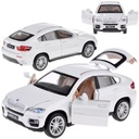 Kovové auto BMW X6 model v mierke 1:32 biele SUV svetlo zvuk ZA4606