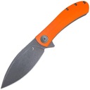 Skladací nôž s klipom EDC Trollsky Knives Mandu Orange G10 D2