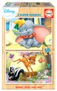 Educa Puzzle 2 x 16 dielikov Bambi Dumbo drevené