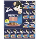 FELIX FANTASTIC Losos vrecúška pre mačky 12 x 85g