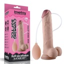 REALISTICKÉ DILDO S PRÍSAVKOU A SEMENNÍKMI SEXPENIS S ejakuláciou 23cm