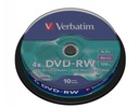 10 VERBATIM DVD-RW DISKOV 4,7GB PREPISOVATEĽNÝCH!!