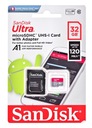 Pamäťová karta SANDISK ULTRA microSDHC 32 GB 120 MB/