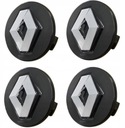 RENAULT Black Cover Caps 57MM SET ALU CAPS