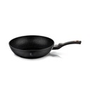 PATELNIA WOK INDUKCJA GAZ 28cm granitowa czarna