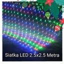 LED sieťovina 2,5 x 2,5 Metro záclonové osvetlenie vianočného stromčeka viacfarebné