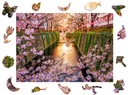 Prémiové 3D drevené puzzle puzzle pre dospelých Sakura A4 Landscape