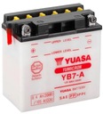 YUASA MOTOCYKLOVÁ BATÉRIA YB7-A 8AH 124A 12V L+