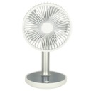 Stojanový stolný ventilátor, 30 cm, biely