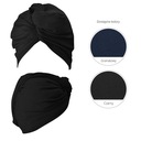 ANWEN - Wrap It Up Black vlasový turban