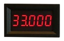 LED panelový voltmeter 0-33 000V DC červený