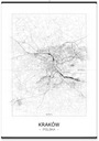 Mapa mesta Krakow na stenu Plagát 50x70 cm