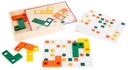 Drevené puzzle geometrické tvary Montessori bloky Sfd