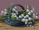 SET G5413 plátno LILY OF THE VALLEY 24x18 vyšívanie ihlou muline