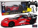 ŠPORTOVÉ ZÁVODNÉ VOZIDLO R/C 1:18 CORVETTE C6.R ČERVENÉ 2,4G SVET.