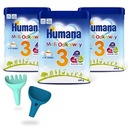 3x HUMANA 3 Mlieko, 650g + QUUT stierka + lopár