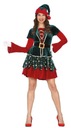 SUPER Ad Elf Outfit Šaty LUX 44517BZ M Santa's Helper Santa Claus Dream