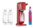 SodaStream ART RED saturátor + 2x POISTKOVÁ FĽAŠA 1L