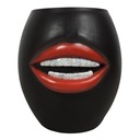 Funny Mouth Lip Flower Vase Plant Pot Black