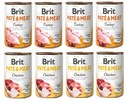 BRIT Pate&Meat mokré krmivo pre psov mix príchutí 12x400g