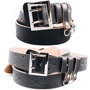 Vojenský opasok Officer's Leather Belt BLACK 135cm