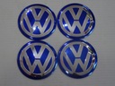 4 x Hliníkové nálepky na stredové kryty VOLKSWAGEN VW 56 mm