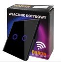 Dvojitý WIFI dotykový spínač ČIERNY