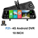 12-palcový 4G 3v1 GPS DVR Spätné zrkadlo