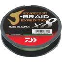 Splietaná prívlačová šnúra Daiwa J-Braid Expedition X8E zelená 0,18 mm 150 m