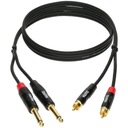 Klotz KT-CJ600 Twin Cables Black 6m 2xJack-2xRCA