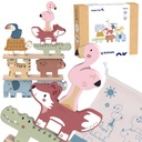 SKLADACIE PUZZLE MONTESSORI DREVENÉ KAMENE ZVIERATKÁ TOOKY HRAČKA