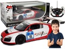 Auto R/C Audi R8 LMS Rastar 1:14 Bielo-červené