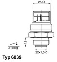 WAHLER 6039.95D Tepelný spínač, ventilátor