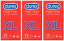 Durex FEEL THIN XL kondómy, väčšia veľkosť, 36 ks extra zvlhčené