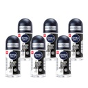 NIVEA MEN Black White pánsky antiperspirant roll-on do podpazušia 50 ml x 6