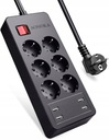 POWER STRIP DOMÁCA KANCELÁRIA 4000W 6 VSTUPOV + 4USB