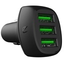 NABÍJAČKA DO AUTO 3X USB 54W - ZELENÁ ČLÁNKA