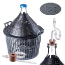 VÍNO BALÓN 25L SET TUBA + KORKOVÁ KARIONOVÁ DYMA NA VÍNO V KOŠÍKU 3 EL