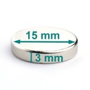 Neodymový magnet 15x3 mm, okrúhly, malý, plochý ENES!!! SET 35 kusov!!!