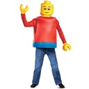 KOSTÝM LEGO outfit červená MASKA rukavice ŽLTÉ M