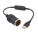 Zásuvka zapaľovača cigariet USB 5V až 12V k