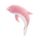 MEGA VEĽKÝ DOLPHIN MASKOT PLYŠOVÝ VALEC 70 CM RUŽOVÝ