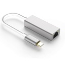 USB-C na zásuvku RJ45 Adaptér SPU-A04, strieborný