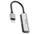 Adaptér Baseus Lightning - 2x Lightning / Jack 3.5