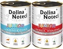 Dolina Noteci Junior mokré krmivo pre psov, mix príchutí, 400g, sada 16 kusov