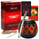 YERBERA Yerba Mate Set 500g Ručne robená pálená tekvica + Bombilla