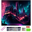 SADA DIAMANTOVEJ MOZAIKA Diamantové vyšívanie 5D HOGWARTS CASTLE Obraz, diamanty