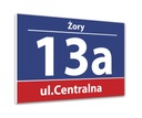 Číslo domu 40x30 cm PVC 5mm adresa domového čísla